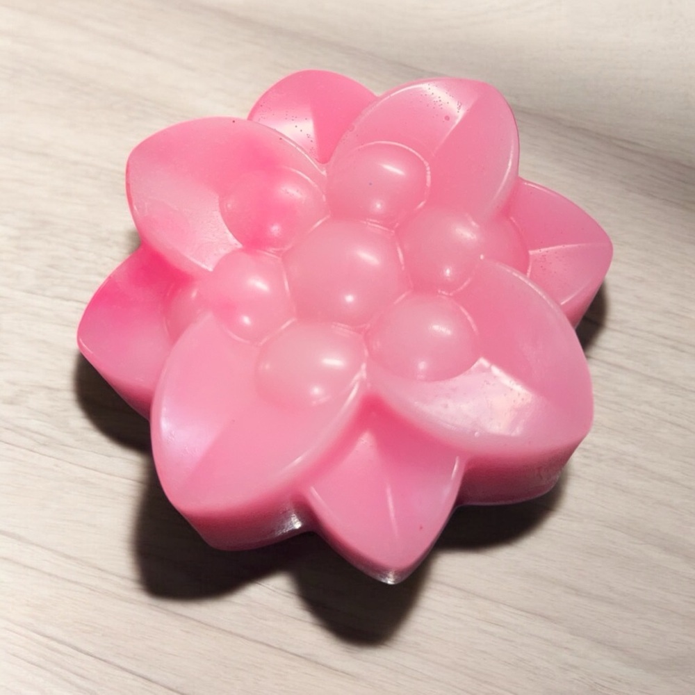 Strawberry lime handmade soap 3x3 inches 3.5oz made with goat milk